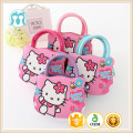 Una pieza preciosa hello kitty PU bolsos, niñas bolsas de mano con menta / rosa bolsos de dibujos animados para niñas una pieza al por menor al por mayor